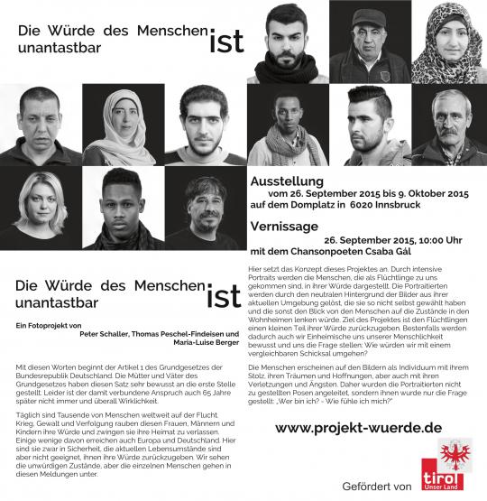 Ausstellung Die Würde des Menschen ist unantastbar